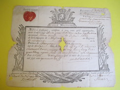 Archive/Congé Militaire/Pierre Virard Dit La Sonde/ Soldat/Cie De Massanne/Régt D'Infant. Lionnois/Lille/1741 DIP210 - Diplomas Y Calificaciones Escolares