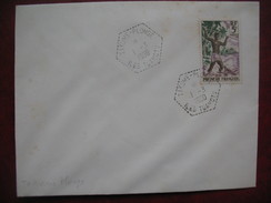 Lettre Polynesie Oblitération Rare Cachet Temporaire Takume- Plonge Ile Tuamotu 1960 Non Voyagé - Briefe U. Dokumente