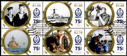 New Zealand - 2016 - 75th Anniversary Of The Navy - Cancelled Stamp Set With Lacquering And Special Postmark - Oblitérés