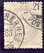 NORWAY 1877 Posthorn 25 Øre Used.  Michel 28 - Oblitérés