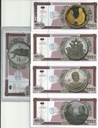 5 BILLETES - IMPRESIONES DE SEGURIDAD - PERSONAJES HISTORICOS - BASADA EN MONEDAS COLECCIONABLES - 2011 - Cuba