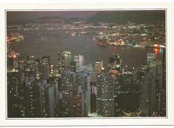 T2908 Hong Kong - Panorama Notturno Della Baia - Cartolina Con Legenda Descrittiva - Asie