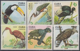 1989.7- * CUBA 1989. MNH. AVES. PAJAROS. BIRD. PARROT. TUCAN. GARZAS. BRASILIANA. COMPLETE SET. - Neufs