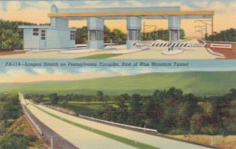 Pennsylvania Turnpike Longest Stretch & Toll Gate Near Carlisle & Harrisburg Curteich - Harrisburg
