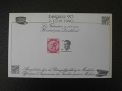 België Belgium 1990 - 100 Jaar Landsbond - Belgica 1990 Stamp Expo Souvenir Sheet - B&W Sheetlets, Courtesu Of The Post  [ZN & GC]