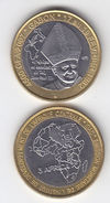 GABON 2007 Pope Papst JOHN PAUL II 4500 Francs Cfa UNC Bimetal - Gabun