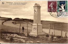 MARTELANGE (6630) - MILITARIA 1914 : Monument Des 2 Premiers Soldats Français Tombés En Belgique. CPA Très Rare. - Martelange