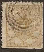 DENMARK 1862 8sk Bistre Arms SG 29 U* #YR44 - Used Stamps