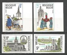 Belgique - R080 - N° 1947 à 50 - Non Dentelé - Ciney - Thuin - Poperinge - Tervuren - Autres & Non Classés