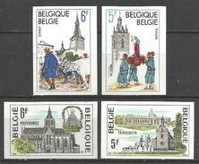 Belgique - R081 - N° 1947 à 50 - Non Dentelé - Ciney - Thuin - Poperinge - Tervuren - Autres & Non Classés