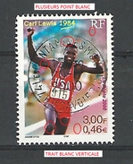 VARIÉTÉS FRANCE SPORTS  2000 N° 3313  COURSE A PIED CARL LEWIS 20 . 5 . 2000 OBLITÉRÉ TB 74 LES CONTAMINES - Used Stamps