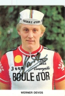 Werner DEVOS, Autographe Manuscrit, Dédicace. Cyclisme. 2 Scans. Boule D'Or - Ciclismo