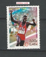 VARIÉTÉS FRANCE SPORTS 2000 N° 3313  COURSE A PIED  CARL LEWIS 23 . 6 . 2000  OBLITÉRÉ TB 78 YVELINES - Usati