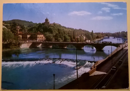 CARTOLINA VIAGGIATA 1981 DA TORINO A ROMA IMMAGINE FIUME PO AFFRANCATURA CASTELLI 150 L - Fiume Po