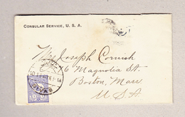 Türkei SIVAS 10.1.1904 Consulate Brief 1 Piastre Nach Boston USA - Brieven En Documenten