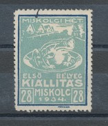 1934. First Stamp Exhibition In Miskolc Commemorative Sheet II. :) - Foglietto Ricordo