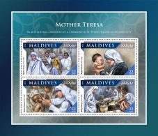 MALDIVES 2016 ** Mother Teresa Mutter Teresa Mere Teresa M/S - OFFICIAL ISSUE - A1707 - Mère Teresa