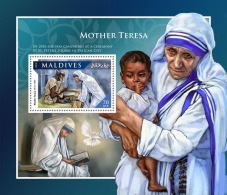 MALDIVES 2016 ** Mother Teresa Mutter Teresa Mere Teresa S/S - OFFICIAL ISSUE - A1707 - Mère Teresa