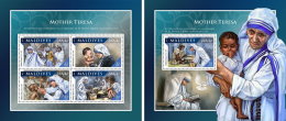 MALDIVES 2016 ** Mother Teresa Mutter Teresa Mere Teresa M/S+S/S - OFFICIAL ISSUE - A1707 - Madre Teresa