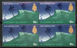 Pitcairn Islands 1971 - 10c On Glazed Paper - Wmk Crown To Left Of CA - Block Of 4 - SG101a MNH Cat £8 SG2018 Empire - Pitcairn Islands