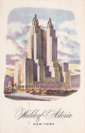 Carte Illustrée - Waldorf Astoria - New York - Circulé 1957 - Cafés, Hôtels & Restaurants