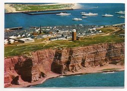 Allemagne--1980--HELGOLAND--Vue Aérienne (phare,falaise,bateaux Au 2ème Plan)  éd SCHONING & Co--timbre - Lighthouses