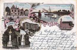 Litho Gruss Aus RENDSBURG, Gel.1900 - Rendsburg