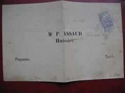 Certificat De Remise 1933 Huissier Papeete Tahiti - Storia Postale