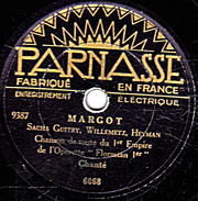 78 T. - 25 Cm - état  B - Chanson De Route Du 1er Empire - MARGOT - AMUSEZ-VOUS - 78 T - Discos Para Fonógrafos