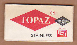 AC - TOPAZ STAINLESS BLADES SHAVING RAZOR BLADE IN WRAPPER MADE IN INDIA - Razor Blades