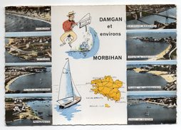 DAMGAN Et Environs-Multivues  (Pencadenic,La Roche Bernard,Kervoyal,Penerf,Cromenach)+illustrations..pas Très Courante - Damgan