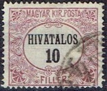 HUNGARY #  FROM 1921 STANLEY GIBBON O428 - Dienstmarken