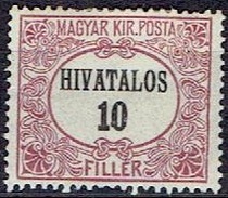 HUNGARY #  FROM 1921 STANLEY GIBBON O428* - Dienstmarken