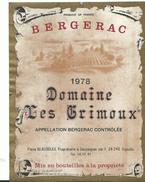 24 Saussignac          Etiquette De Vin  Domaine Les Grimoux - Bergerac