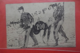 Delcampe - Cp Chemin De La Liberte Soldats + Cadavre 200 - Humor