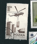 N° 56 PA56 Contemporaine De L'aviation (10) Hélicoptère MI-6  Timbre  Pologne Oblitéré   Polska 1976 - Oblitérés