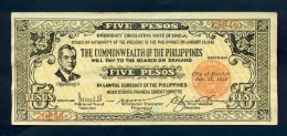 Banconota Philippines 5 Pesos Oro 1942 FDS - Philippines