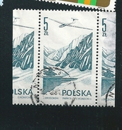 N° 55 PA55 Poste Aérienne Planeurs  Aéronautique Timbre   Pologne Oblitéré 5 Zt Polska 1976 - Usados