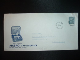 LETTRE TP 90 OBL. 9 7 68 OSLO + MASPO SALGSSERVICE - Storia Postale