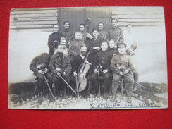 GUSTROW - CP PHOTO: " LOUIS POSTIF " - CAMP DE PRISONNIERS 14 / 18  - " L 'ORCHESTRE DU CAMP  "  - " RARE " - Güstrow