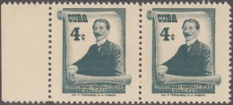 1957-285 CUBA REPUBLICA 1957 Ed.705. RAFAEL MANDULEY DEL RIO MNH PAIR. - Neufs