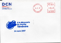 Marcophilie Navale - Enveloppe - A La Découverte Chantier TEMERAIRE 24 Mars 2007 - Bateaux
