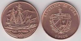 1994-MN-105 CUBA 1$ 1994 BARCO VICTORIA SHIP VICTORY. UNC. COPPER - Cuba