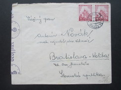 Deutsches Reich Böhmen Und Mähren 1940 Nr. 28 MeF Zensurbeleg. Geöffnet Oberkommando Der Wehrmacht - Lettres & Documents