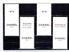ETIQUETTES DE PARFUMS CHANEL - 4 EXEMPLAIRES - Labels