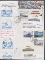 2007-FDC-98 CUBA 2007 FDC REG. COVER TO SPAIN. FERROCARRIL TRENES ELECTRICOS. ELECTRIC TRAIN RAILROAD SET + SHEET. - FDC