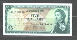 EAST CARIBBEAN CURRENCY AUTHORITY $5 1965, IN MY OPINION IS UNC - East Carribeans