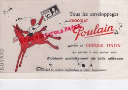 41 - BLOIS - BUVARD POULAIN CHOCOLAT - CHEQUE TINTIN - MILOU- - Cacao