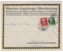 1916, Netter Werbeumschlag MÜNCHENER ABENDZEITUNG - Cartas & Documentos