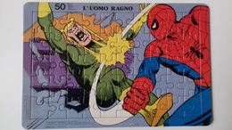 M#0T34 PUZZLE 50 PZ FANTASTICI QUATTRO - SPIDERMAN UOMO RAGNO Marvel Malipiero 1978 - Spiderman